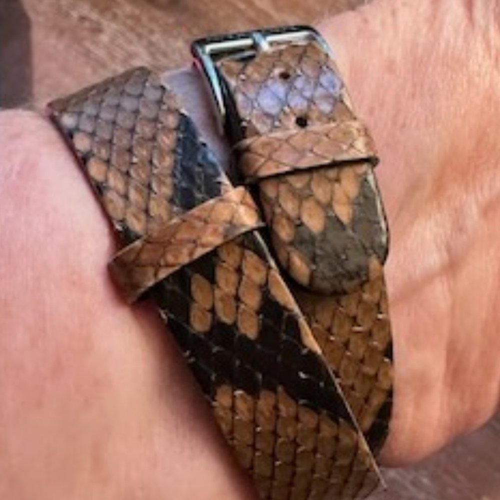 Tamawa | Woman's Bakelite Watch With Python Print… - image 2